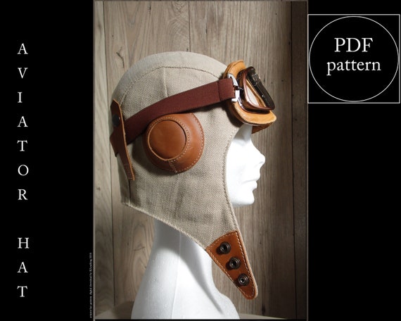 Steampunk Style Inspired Aviator Hat Digital Pattern Download Etsy