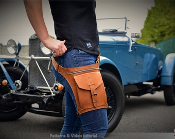 Festival Utility Belt, Hip Bag with Leg Strap PDF pattern