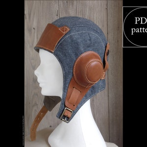 Hurricane Aircraft Inspired Aviator Hat - Digital PDF Pattern - Aviator hat - Steampunk hat