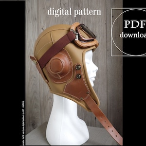 RAF Aircraft Inspired Aviator Hat, Digital PDF Pattern, Sewing Tutorial