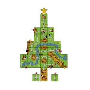 Carcassonne Christmas Cross Stitch Pattern