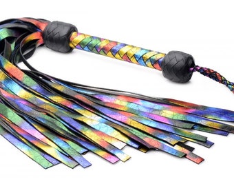 Rainbow Leather Flogger