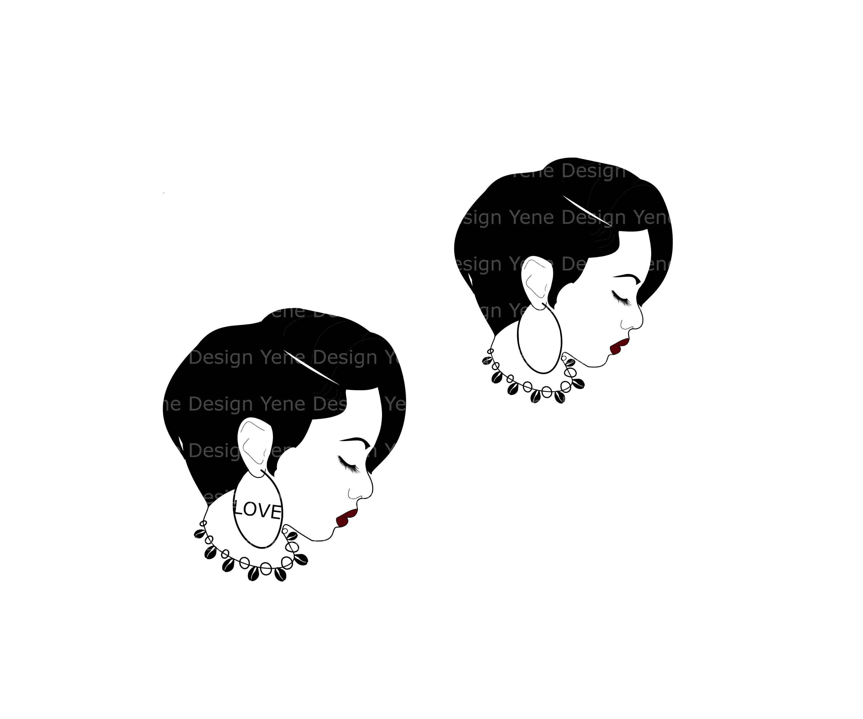 Download Kyky Love short hair svg afro svg black woman svg short | Etsy