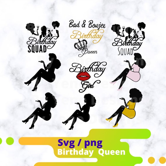 Download African American Svg Png Birthday Svg Birthday Squad Afro Etsy
