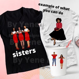 Sistah, Sorority clipart, Sisterhood, Bundle, African American, Afro sorority, Black girls, Girl boss fashion, black woman planner clipart image 5