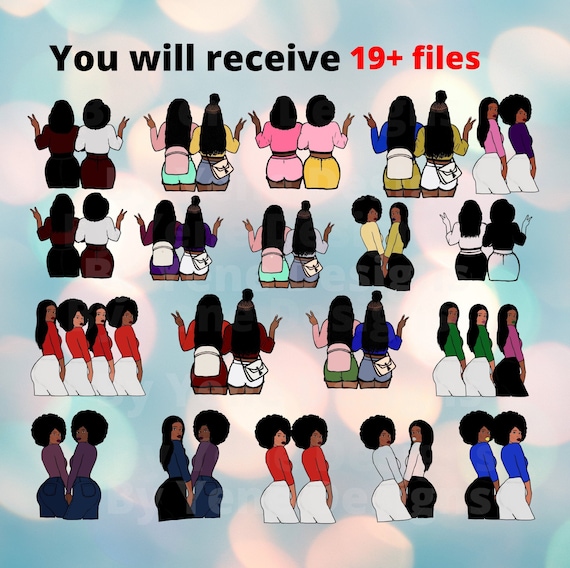 Download African American Png Best Friends Clipart Soul Sisters Etsy