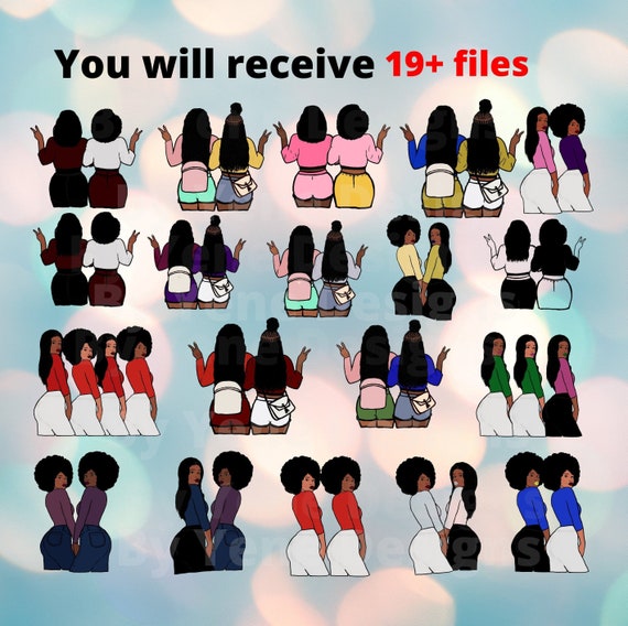 Download African American Png Best Friends Clipart Soul Sisters Etsy