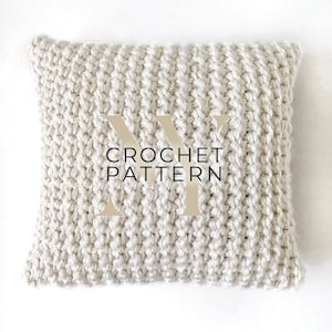 Alignment Pillow ~ Easy Crochet Pattern ~ Customizable and Removable Chunky Knit-Like Pillow Cover