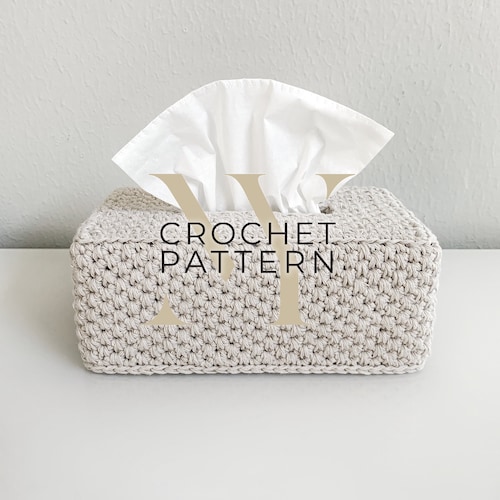 Tissue Box Cover for Flat Rectangular Boxes Crochet Pattern Etsy