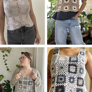 Explorer Granny Square Tank Top Crochet Pattern Made to Measure image 6