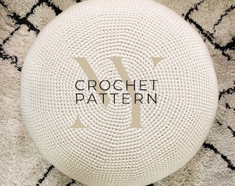 Round Minimalist Floor Cushion ~ Easy Crochet Pattern ~ The GOISAN