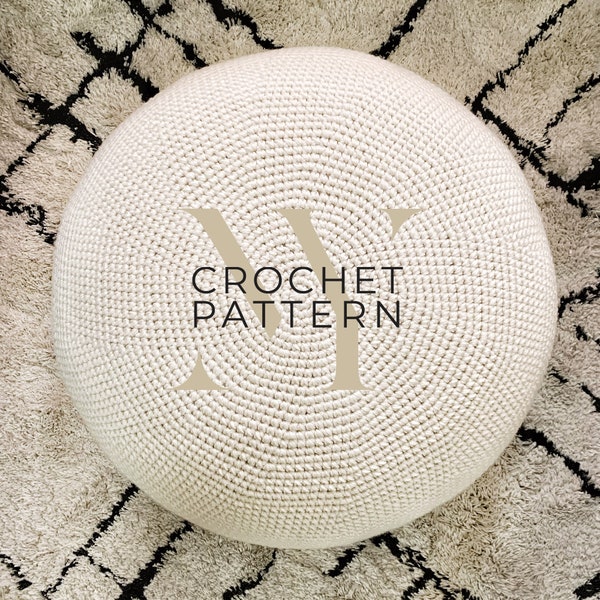 Round Minimalist Floor Cushion ~ Easy Crochet Pattern ~ The GOISAN