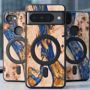 Wood and Resin Case  for Google Pixel 10, 10 Pro, 10 Pro XL | 9, 9 Pro, 9 Pro XL | 8, 8 Pro, 8a | 7, 7 Pro, 7a | 6, 6 Pro, 6a | 5, 5A 5G