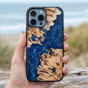 Real Wood + Resin | Unique case with Magsafe upgrade for iPhone 17, 16, 15, 14, 13, 12, 11, XS, X case | Pro Max, Pro, Plus, SE, mini