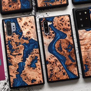 Real Wood Samsung Note protective case | Epoxy resin + burl wood for Note 20 Ultra, Note 20, Note 10 Lite, Note 10+, Note 10, Note 9, Note 8