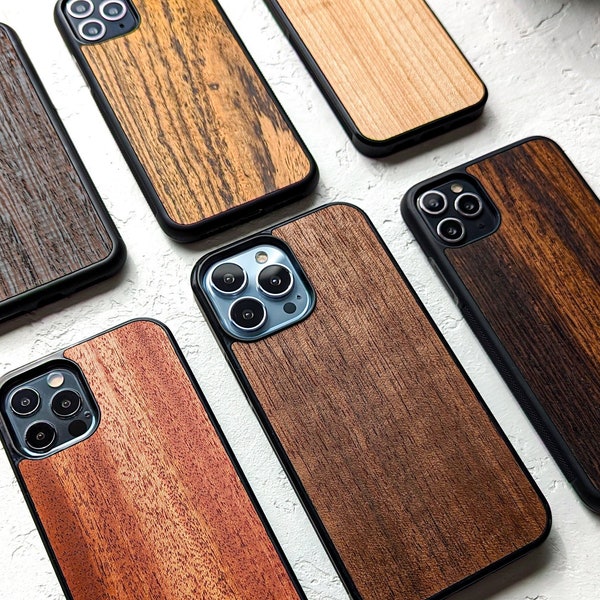 Wunderschöne Holz iPhone MagSafe Hülle für 15 Pro Max, 15 Plus 14, 14 Plus, 14 Pro Max | iPhone 13 Pro Max | 12 Pro Max, 12 Mini | iPhone 11