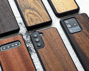 Real wood S24, S23, S22, S21, S20, S10 case | Samsung Galaxy S Ultra, Plus and FE cases | Wooden premium phone case with cloth inside