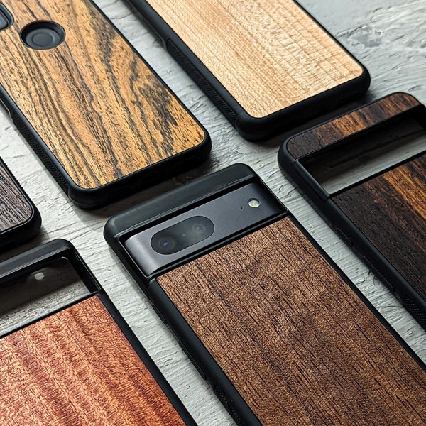 Real Wood Google Pixel case for 8 Pro, 8 | 7a, 7, 7 Pro | 6a, 6, 6 Pro | Pixel 5, 5A 5G | Pixel 4A 5G | Pixel 4 XL | Pixel 3A XL