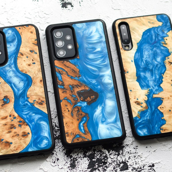 Samsung A Real Wood + Resin case | Unique phone case for Samsung Galaxy A55, A25, A15, A54, A23, A22, A12, A03s and more | 4G and 5G