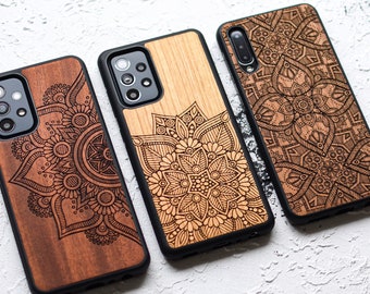 Ethnic mandala - wood A73, A53, A33, A23, A13 phone case | Samsung Galaxy A72, A52, A32, A22, A12 | A71, A51, A41, A31, A21, A11