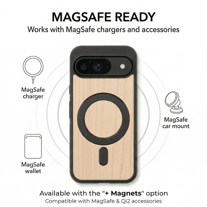 Real Wood Case for Google Pixel 10, 10 Pro, 10 Pro XL | 9, 9 Pro, 9 Pro XL | 9 8, 8 Pro, 8a | 7, 7 Pro, 7a | 6 6 Pro, 6a | 5, 5a 5G and more