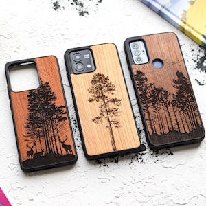 Wild Forest - Real Wood Motorola Case – for Moto G Stylus 5G, Moto G14, Moto G73, Moto G Play, Moto G84, Moto G54, Moto Edge Ultra + More