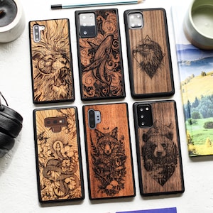 Unique artistic wooden Samsung Note case for 20 Ultra, Note 20, Note 10 Lite, Note 10+, Note 10, Note 9, Note 8