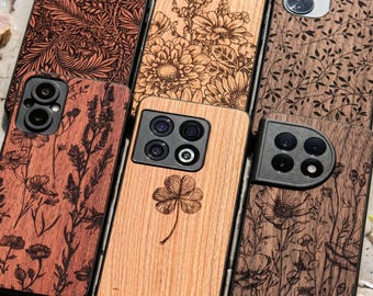 Real Wood OnePlus Case for OnePlus 13, Ace 3V, Nord 4, Nord CE3, 12R, N20, N10, CE2 & More