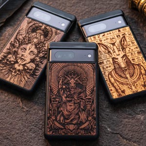 Gods of Death Wood Case for Google Pixel 11, 11 Pro XL | 10, 10 Pro XL | 9, 9 Pro XL | 8, 8 Pro, 8a | 7, 7 Pro, 7a | 6, 6 Pro, 6a | 5, 5A