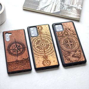 Compass of life - wood Samsung Note case for 20 Ultra, Note 20, Note 10 Lite, Note 10+, Note 10, Note 9, Note 8
