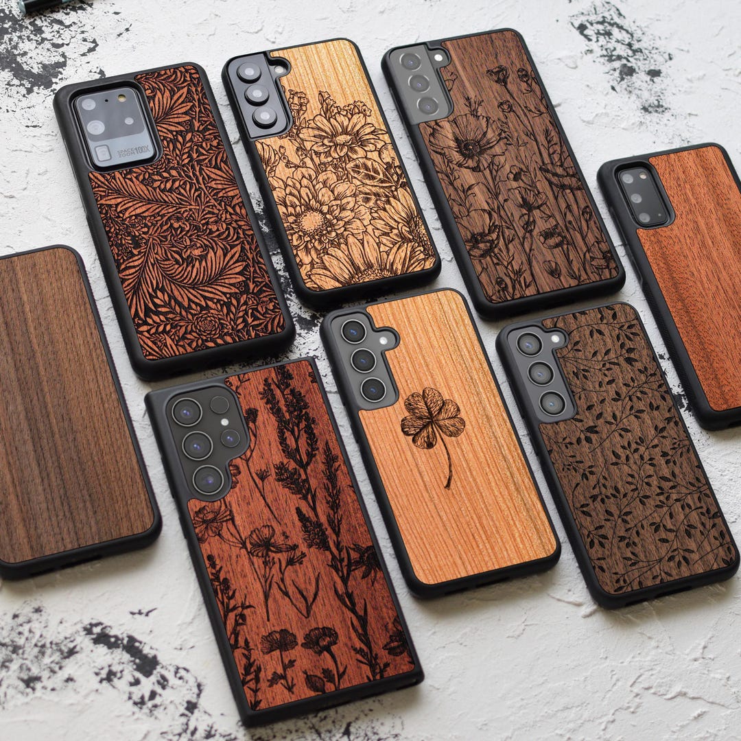 Wildflowers - Wood Case for Samsung S24,S23, S22, S21, S20, S10 | Galaxy S Ultra, Plus and