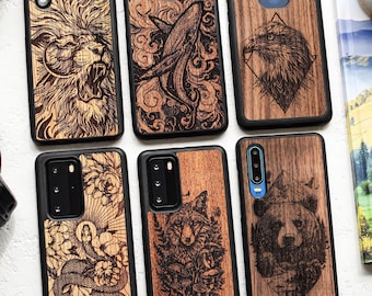 Wooden Case for Huawei P40/Pro/P40 Pro+/P40 Lite | P30/Pro P30 Lite | P20/Pro P20 Lite | Mate 40/ Pro/ Pro+ | Mate 30/Pro Mate 30 Lite