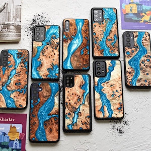 Real Wood + Resin | Unique Case for Samsung A-Series: A16, A06 | A55, A35, A25, A15 | A54, A34, A24, A14, A04 | A73, A53, A33, A23 and more