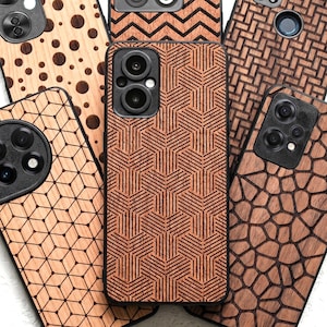 OnePlus-hoesje van echt hout, verschillende modellen, natuurlijke olieafwerking