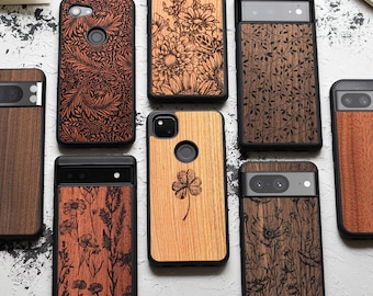 Wildflowers - Real Wood Case for Google Pixel 10, 10 Pro, 10 Pro XL | 9, 9 Pro, 9 Pro XL | 8, 8 Pro, 8a | 7, 7 Pro 7a | 6, 6 Pro 6a | 5A 5G