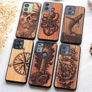 Adventure - Real Wood Case for Motorola G Stylus 5G, Moto G73, G Play, G 2024, G 2023, Moto Edge Ultra, Moto G84 + More