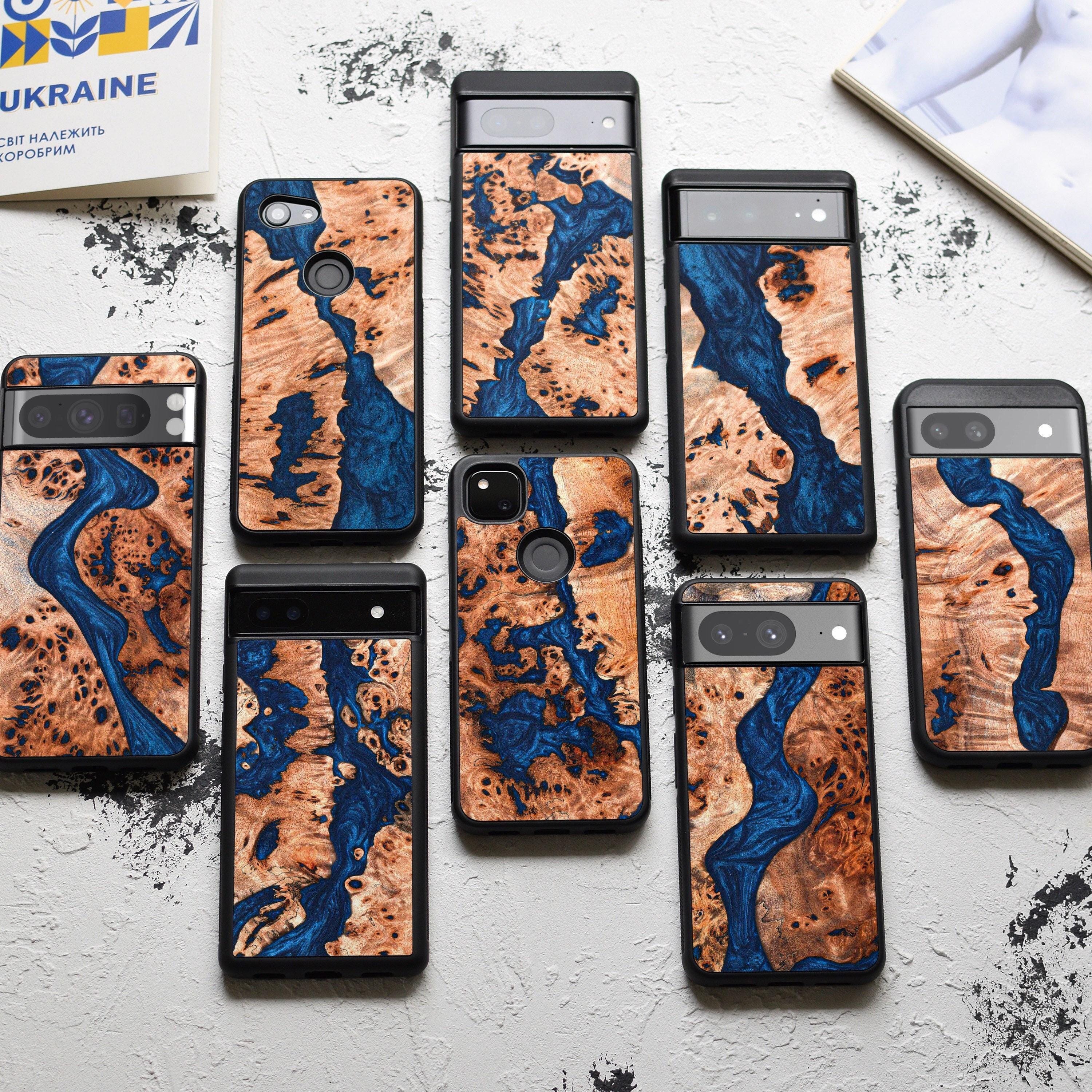 Real wood + resin Google Pixel case for 10, 10 Pro, 10 Pro XL | 9, 9 Pro, 9 Pro XL | 8a, 8, 8 Pro | 7a, 7, 7 Pro | 6a, 6, 6 Pro | 5, 5A 5G