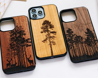 Wild forest - wood iPhone Magsafe case for 15, 14, 13, 12, 11, X, SE, 8 | iPhone Pro max, Plus, Pro and SE cases