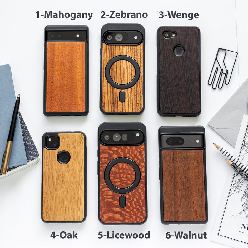 Handmade Real Wood Google Pixel Case | Natural Grain Protection | Fits Pixel 10, 9, 8, 7, 6, 5 image 5
