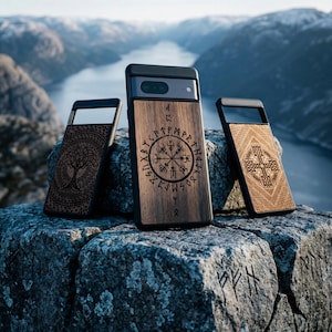 Celtic World - Wood Case for Google Pixel 10, 10 Pro, 10 Pro XL | 9, 9 Pro, 9 Pro XL | 8, 8 Pro, 8a | 7, 7 Pro, 7a | 6, 6 Pro, 6a | 5, 5A 5G