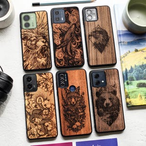 Wild Forest - Real Wood Motorola Case – fits Moto G Stylus 5G, Moto G14, Moto G34, Moto G24, Moto Edge Fusion, Moto G73, Moto G Play + More