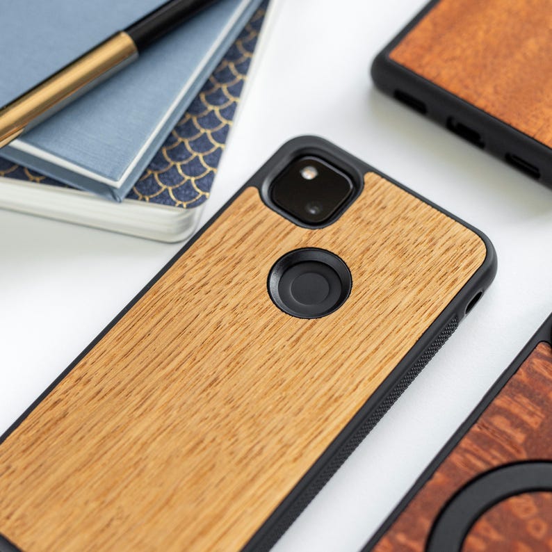 Handmade Real Wood Google Pixel Case | Natural Grain Protection | Fits Pixel 10, 9, 8, 7, 6, 5 image 2