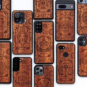 Zodiac Sign - Real Wood Case for Samsung A-Series: A16, A06 | A55, A35, A25, A15 | A54, A34, A24, A14 | A73, A53, A33, A23, A13 and more