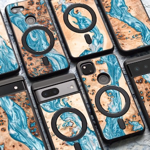 Real Wood and Epoxy Resin Case for 10, 10 Pro, 10 Pro XL | Pixel 9, 9 Pro, 9 Pro XL | 8, 8 Pro, 8a | 7, 7 Pro, 7a | 6, 6 Pro, 6a and more