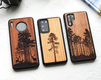 Real wood case for Huawei P50/P40/P30/P20 | Mate 40/30/20 | Pro, Plus, Lite