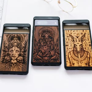 Gods of Death - Wood Google Pixel Case for 10, 10 Pro, 10 Pro XL | 9, 9 Pro, 9 Pro XL | 8, 8 Pro, 8a | 7, 7 Pro, 7a | 6, 6 Pro 6a | 5, 5A 5G