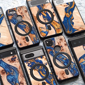 Wood and Resin Case  for Google Pixel 10, 10 Pro, 10 Pro XL | 9, 9 Pro, 9 Pro XL | 8, 8 Pro, 8a | 7, 7 Pro, 7a | 6, 6 Pro, 6a | 5, 5A 5G