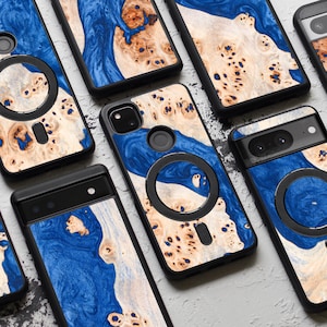 Real wood + Resin case for Google Pixel 10, 10 Pro, 10 Pro XL | 9, 9 Pro, 9 Pro XL | 8a, 8, 8 Pro | 7a, 7, 7 Pro | 6a, 6, 6 Pro | 5, 5A 5G