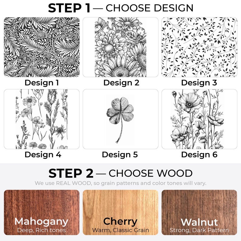 Flores silvestres - Funda de madera auténtica para Google Pixel 10, 10 Pro, 10 Pro XL / 9, 9 Pro, 9 Pro XL / 8, 8 Pro, 8a / 7, 7 Pro 7a / 6, 6 Pro 6a / 5A 5G imagen 6