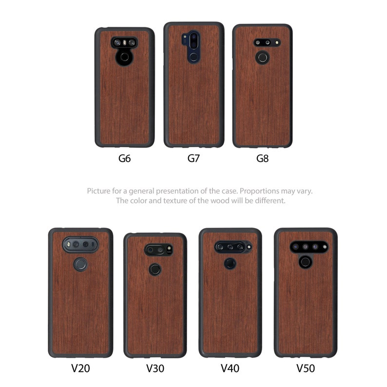 LG G6 G7 G8 Thinq Real Mahogany Wood LG V20 V30 V40 V50